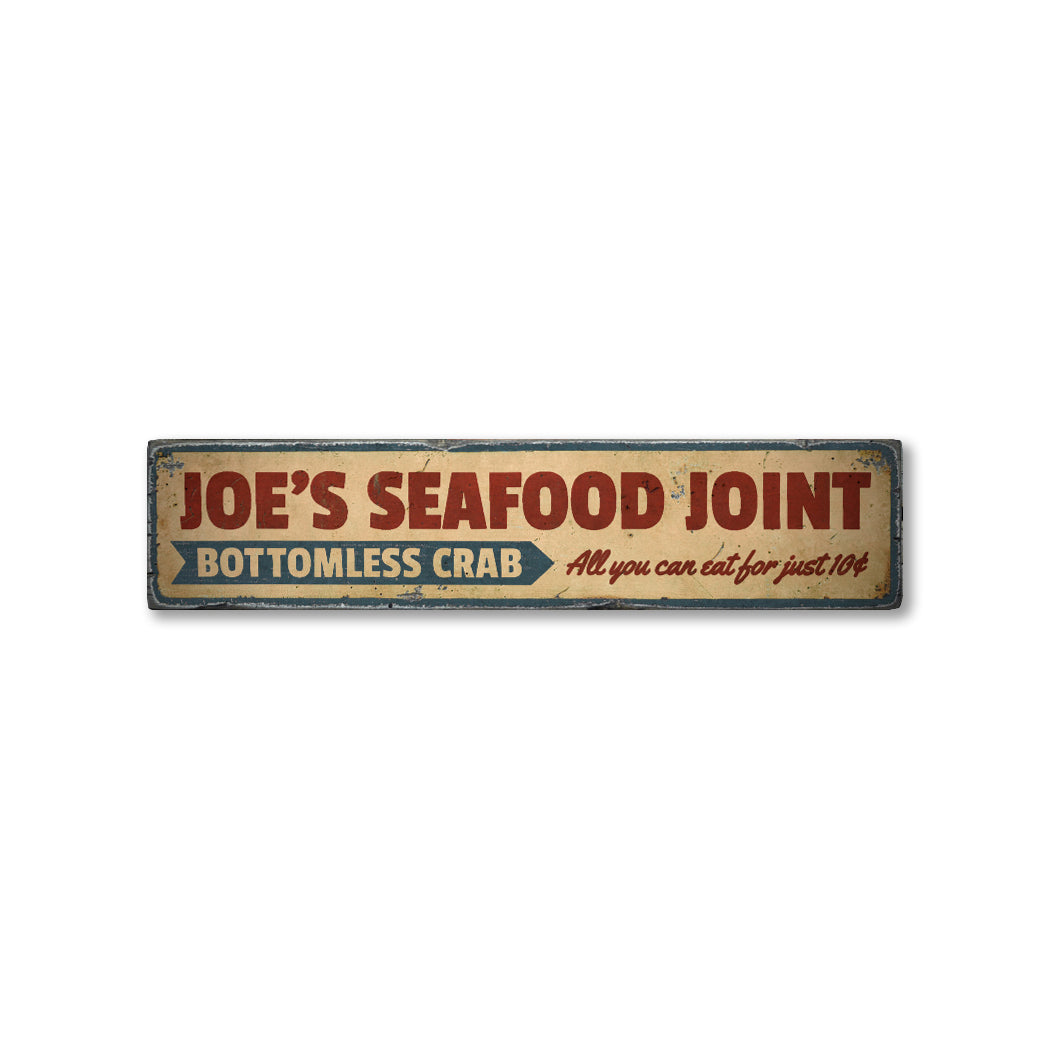 Seafood Joint Rustic Wood Sign