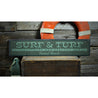 Surf & Turf Rustic Wood Sign