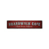 Boardwalk Cafe Rustic Wood Sign