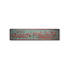 Candy Palace Rustic Wood Sign