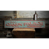 Candy Palace Rustic Wood Sign