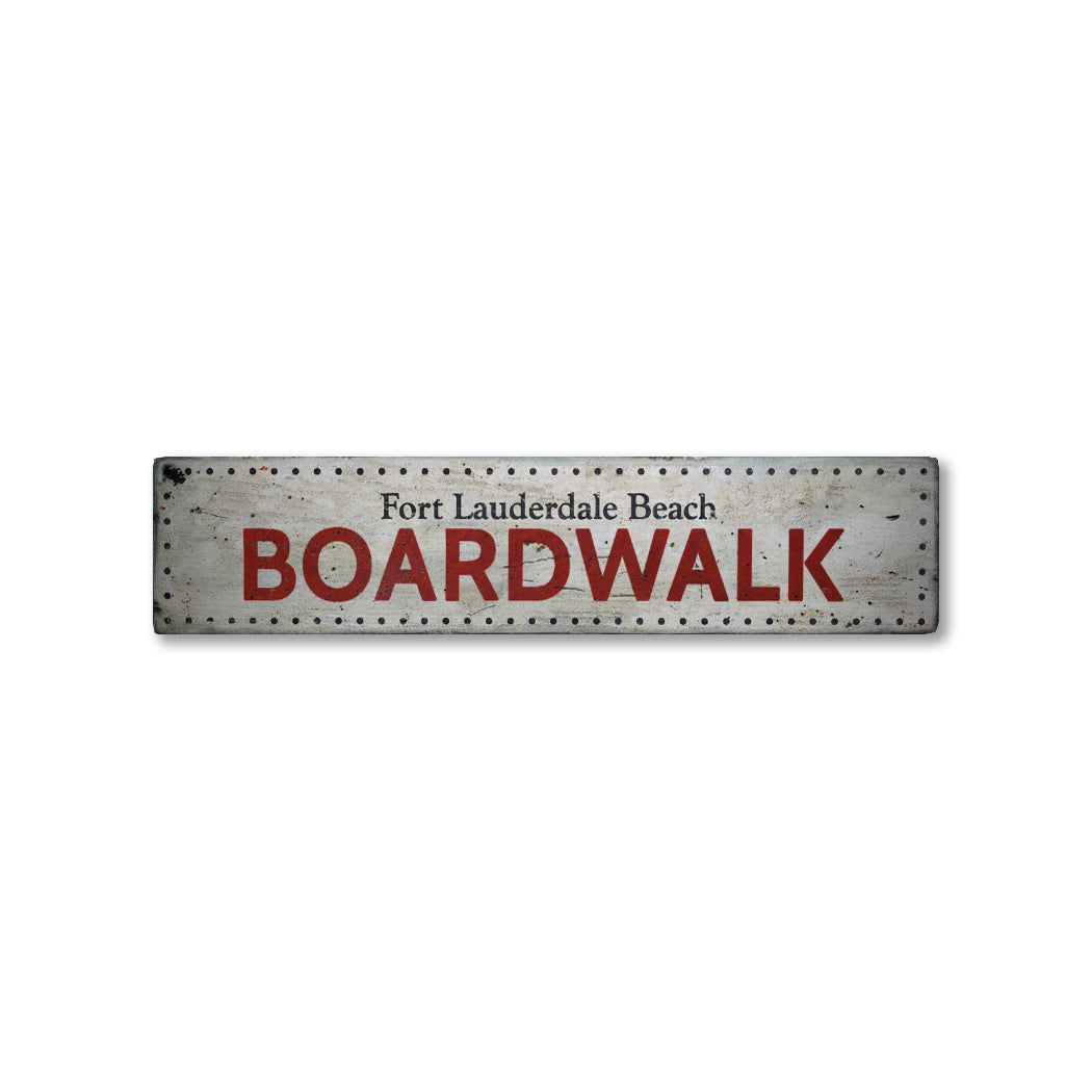 Boardwalk Marquee Rustic Wood Sign