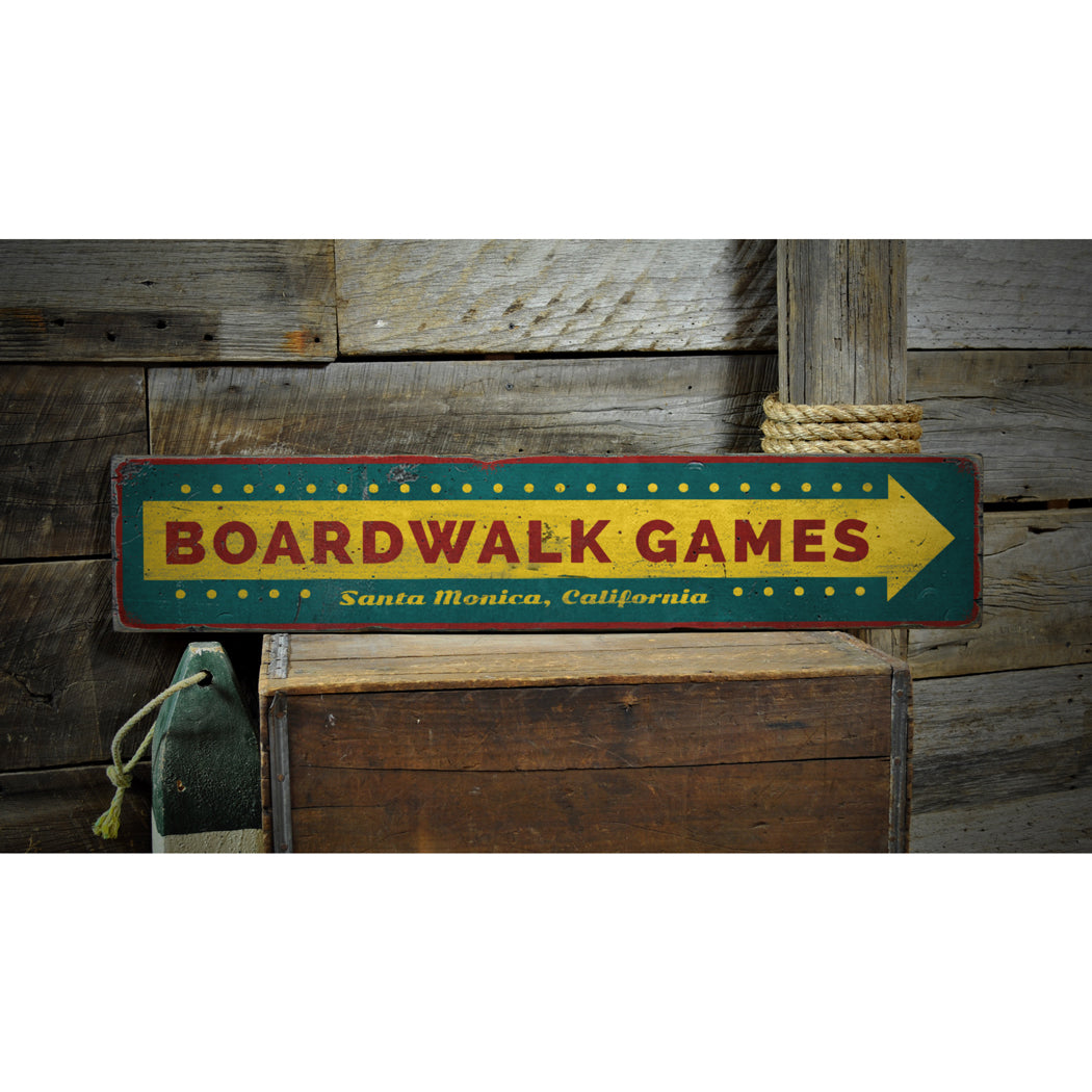 Boardwalk Games Rustic Wood Sign