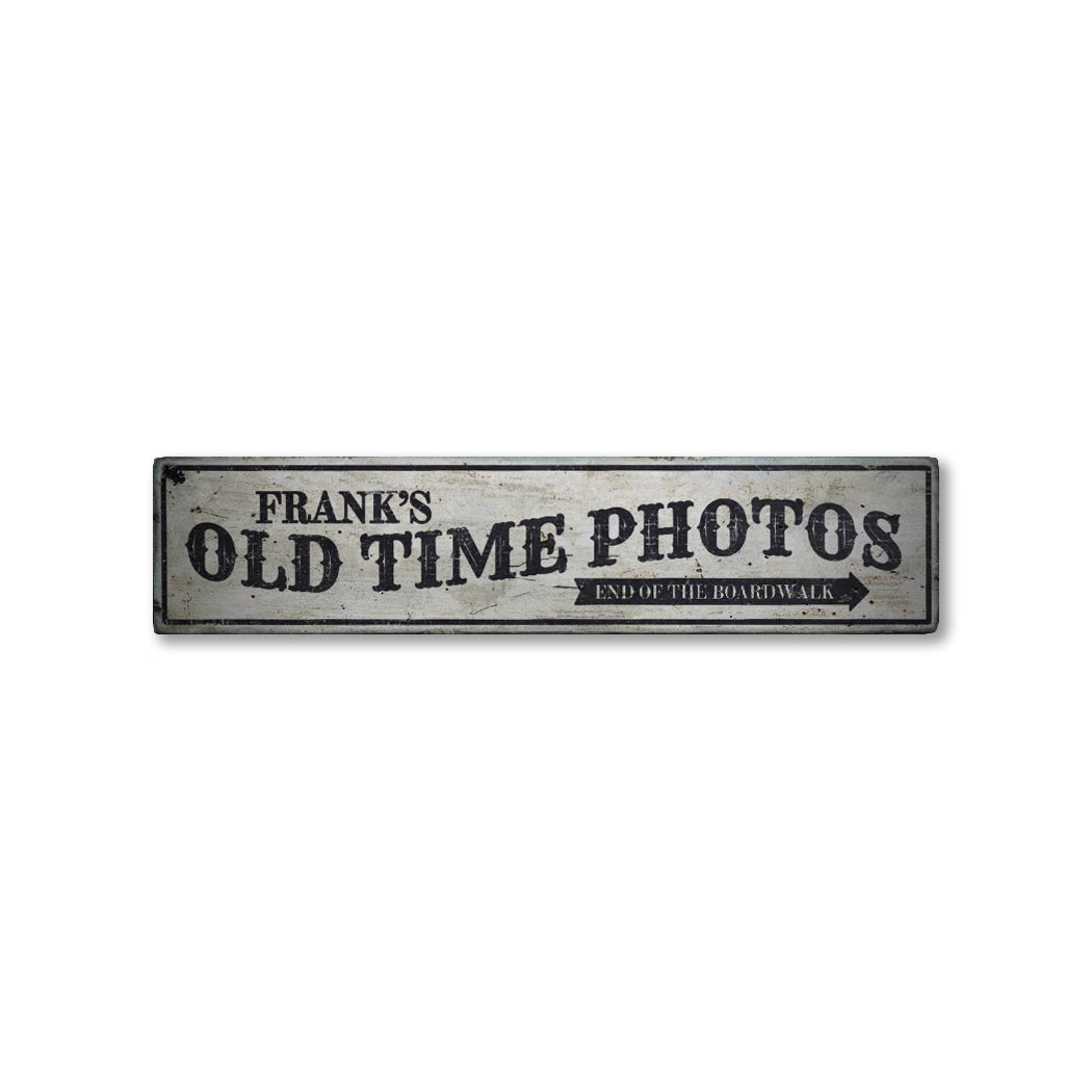 Old Time Photos Rustic Wood Sign – Lizton Sign Shop