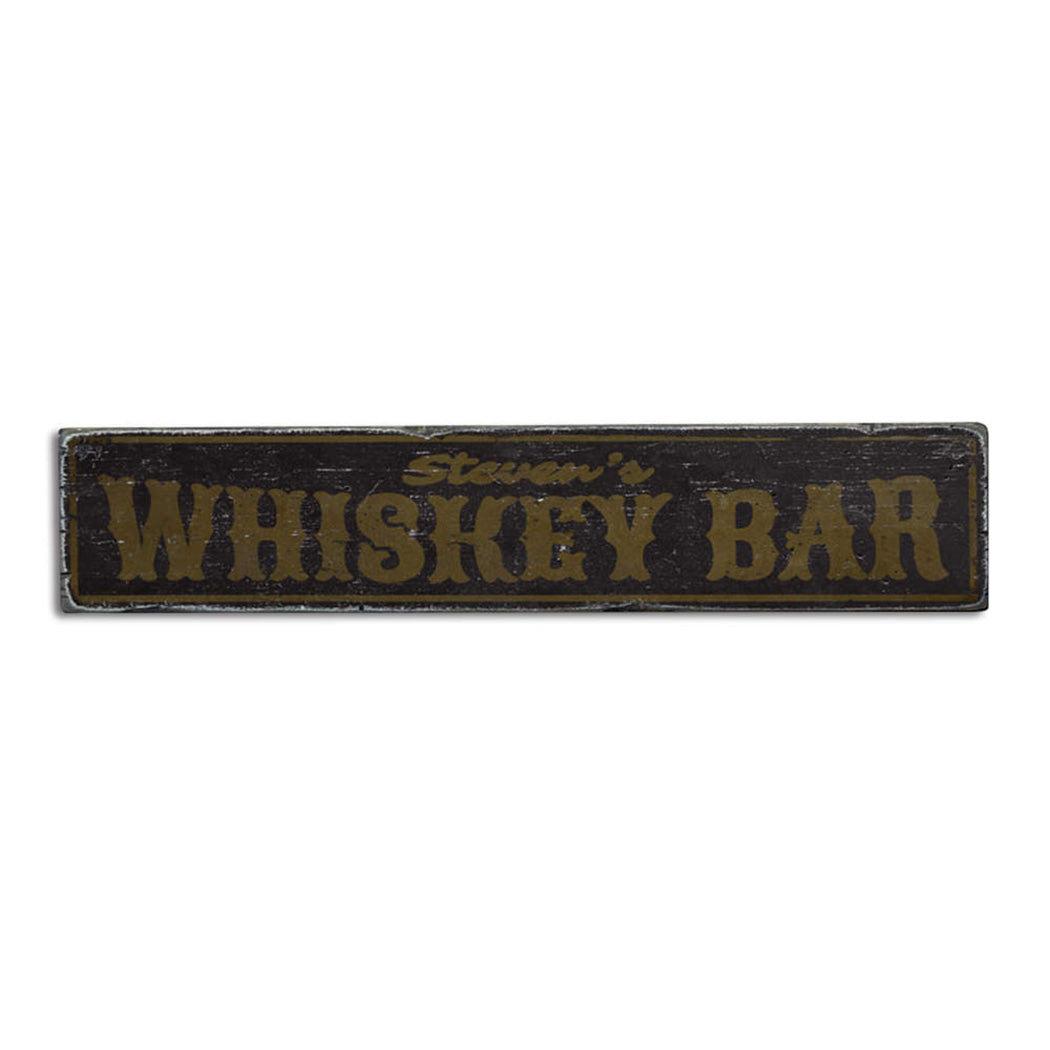 Whiskey Bar Rustic Wood Sign