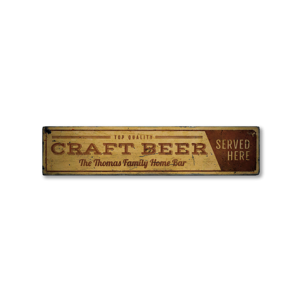 Craft Beer Rustic Wood Sign