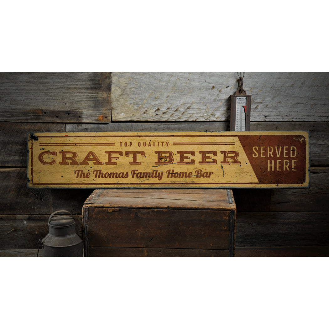 Craft Beer Rustic Wood Sign