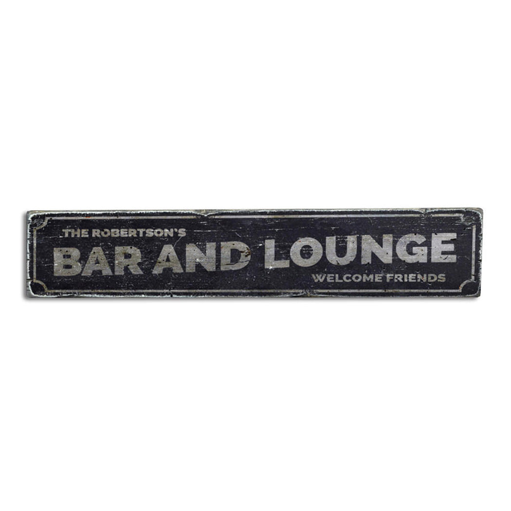 Bar and Lounge Rustic Wood Sign