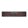 Bar Is Open Rustic Wood Sign