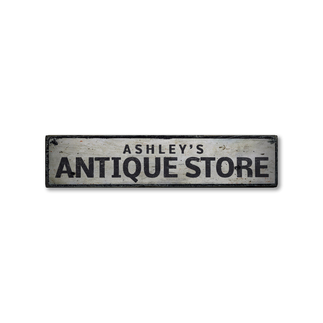 Antique Store Rustic Wood Sign