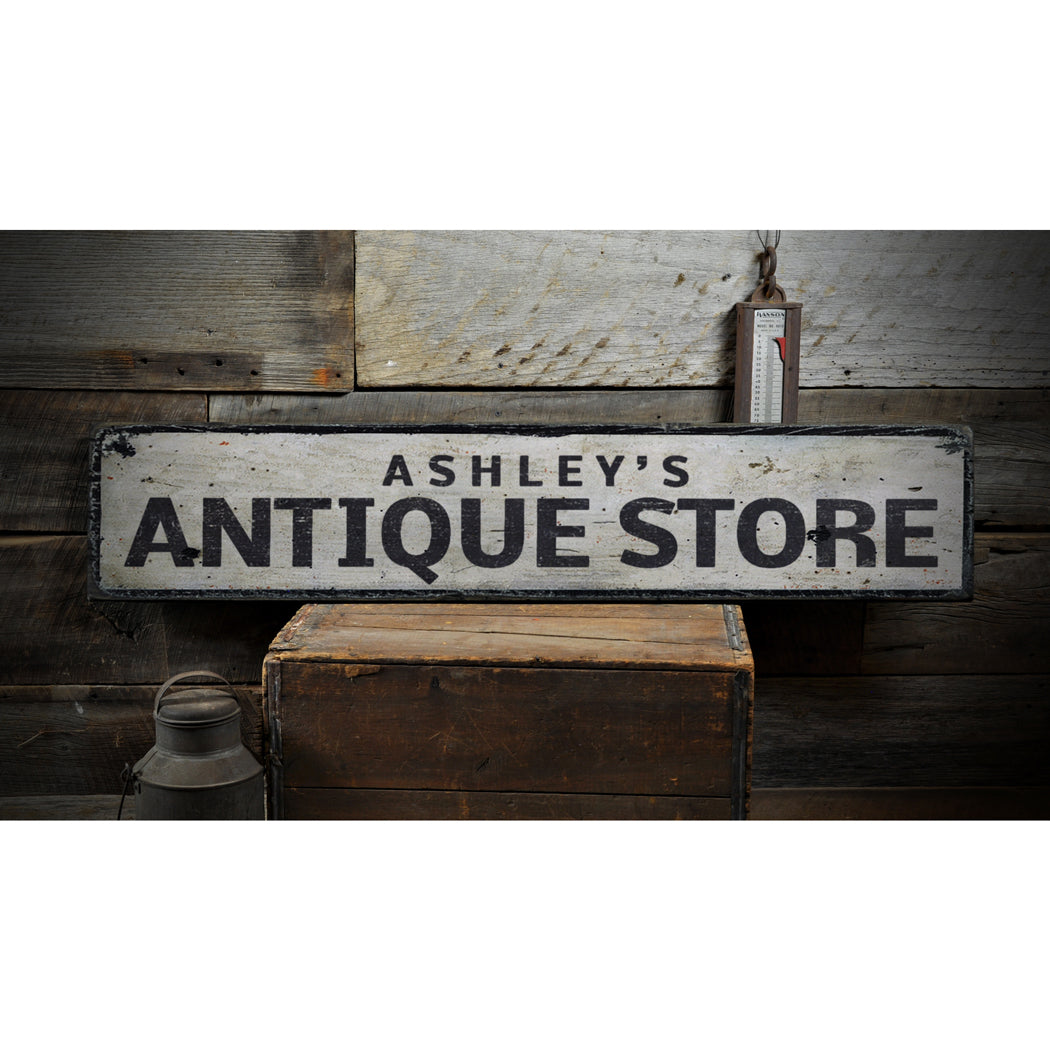 Antique Store Rustic Wood Sign