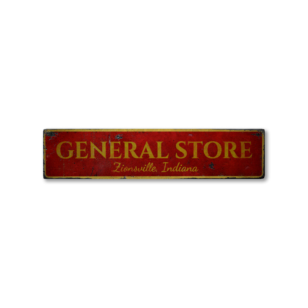 General Store Rustic Wood Sign