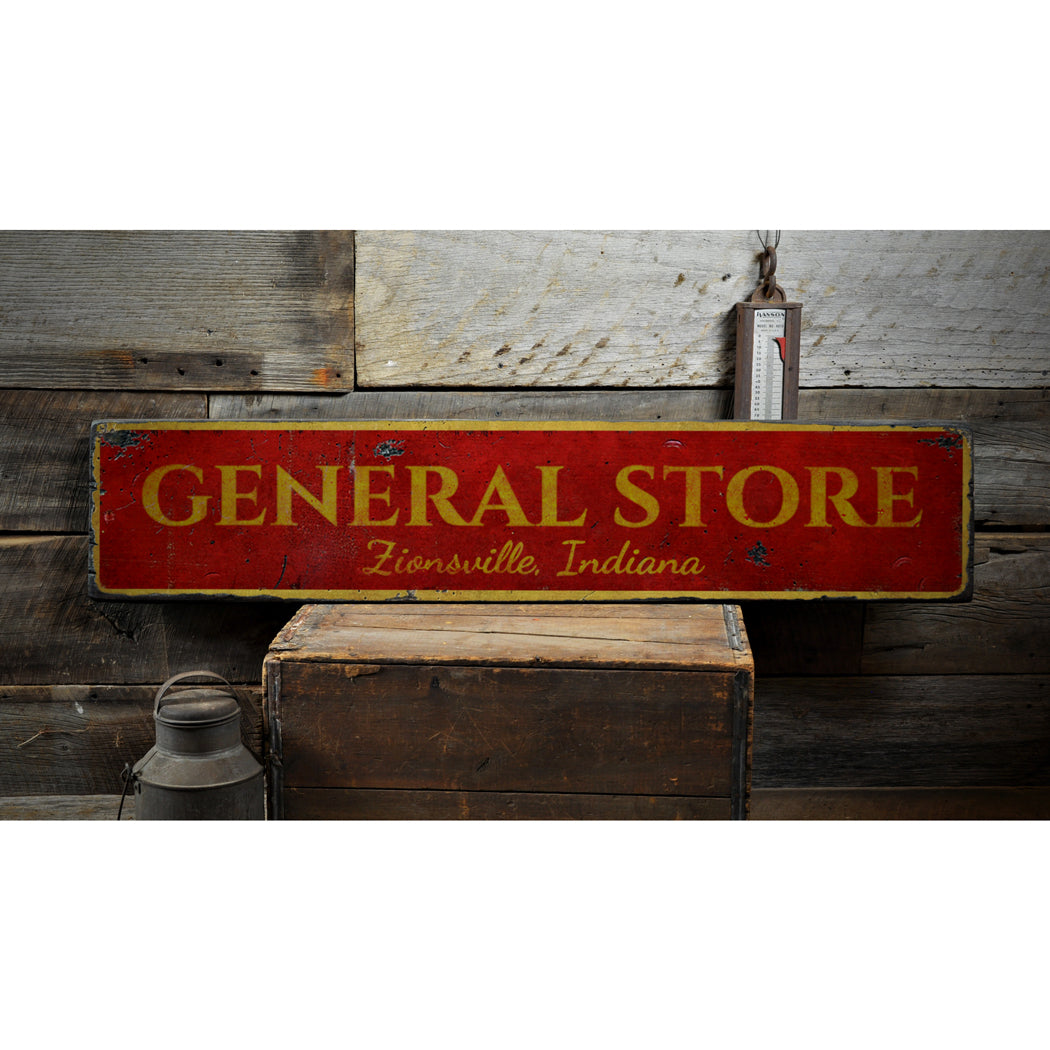 General Store Rustic Wood Sign