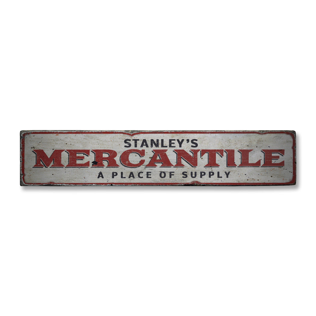 Mercantile Rustic Wood Sign