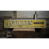 Antiques This Way Rustic Wood Sign