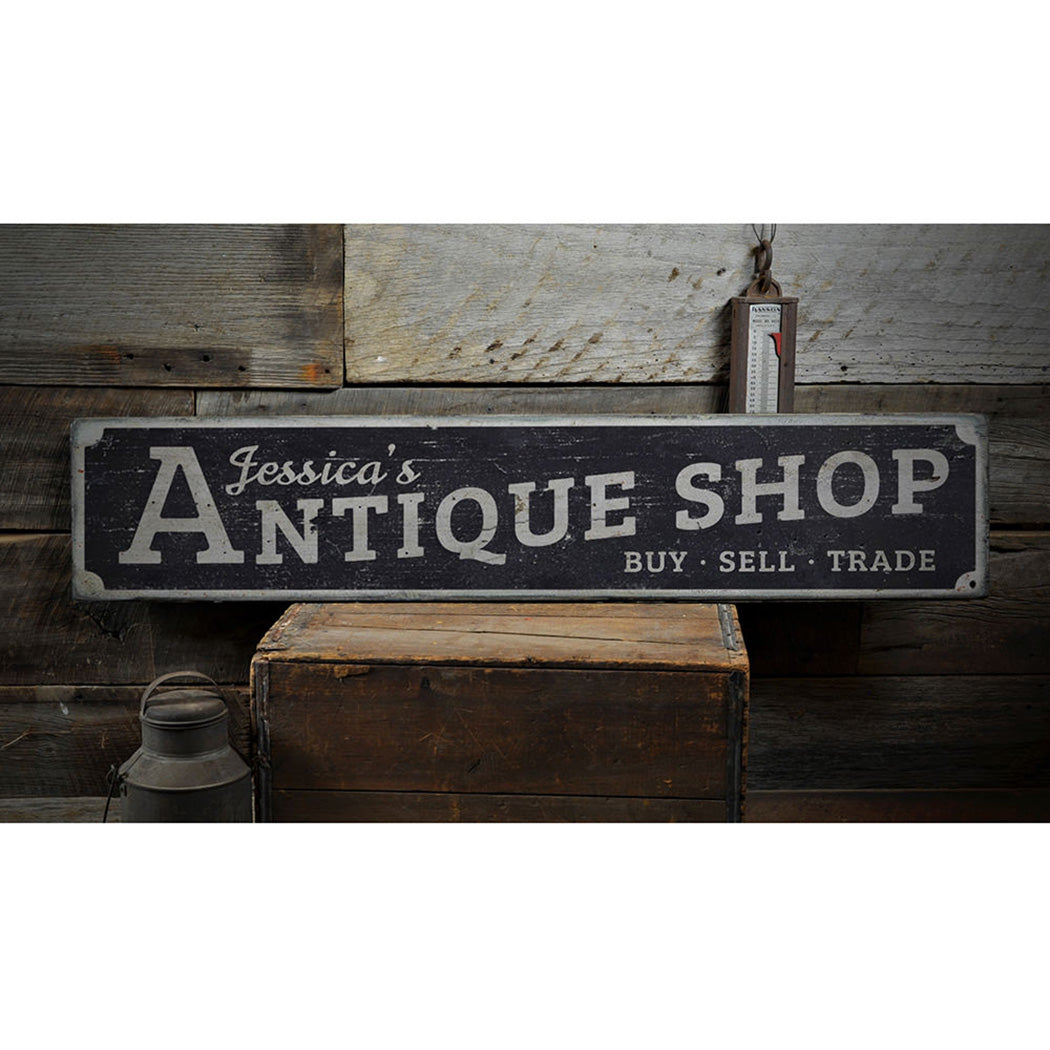 Antique Shop Rustic Wood Sign