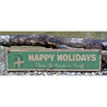 Happy Holidays Present Rustic Wood Sign