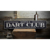 Dart Club Rustic Wood Sign