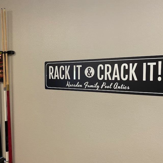 Rack It & Crack It Sign