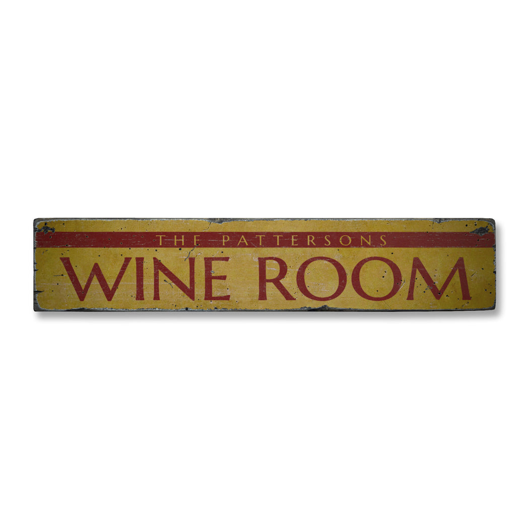 Wine Room Rustic Wood Sign