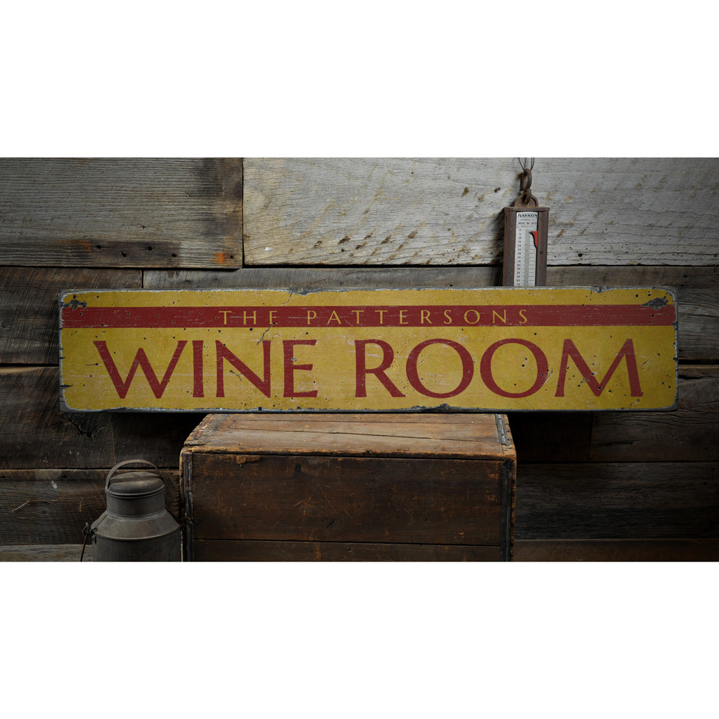 Wine Room Rustic Wood Sign