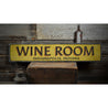 Wine Room Location Rustic Wood Sign