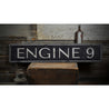 Engine Number 9 Rustic Wood Sign