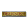 Fire Station Rustic Wood Sign