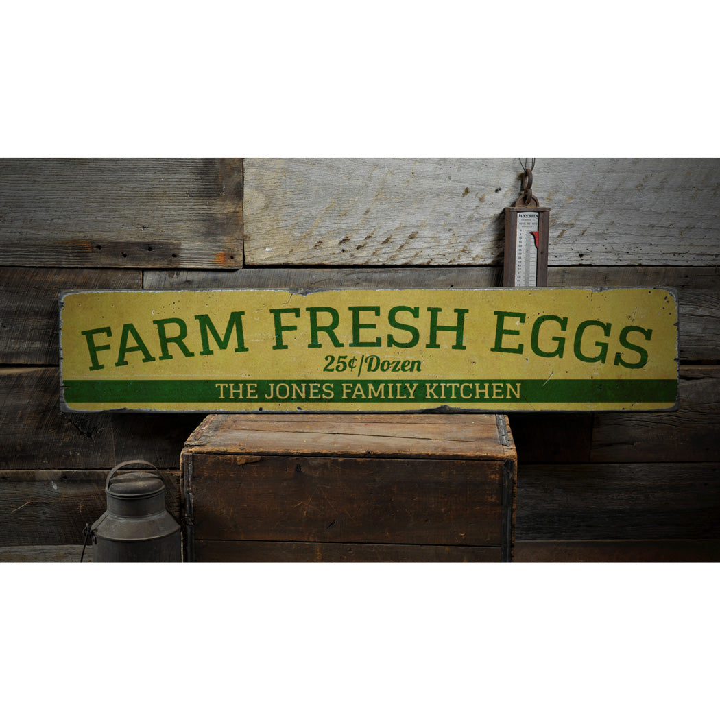 Farm Fresh Eggs Rustic Wood Sign