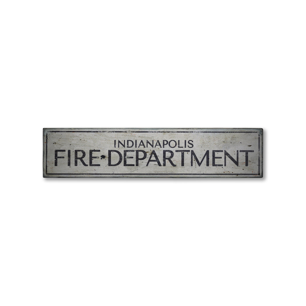 Fire Department Rustic Wood Sign