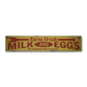 Farm Fresh Milk & Eggs Rustic Wood Sign