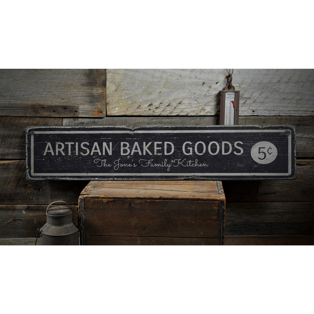 Artisan Baked Goods Rustic Wood Sign