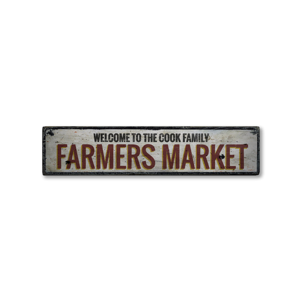 Farmers Market Rustic Wood Sign