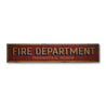 Fire Department City State Rustic Wood Sign