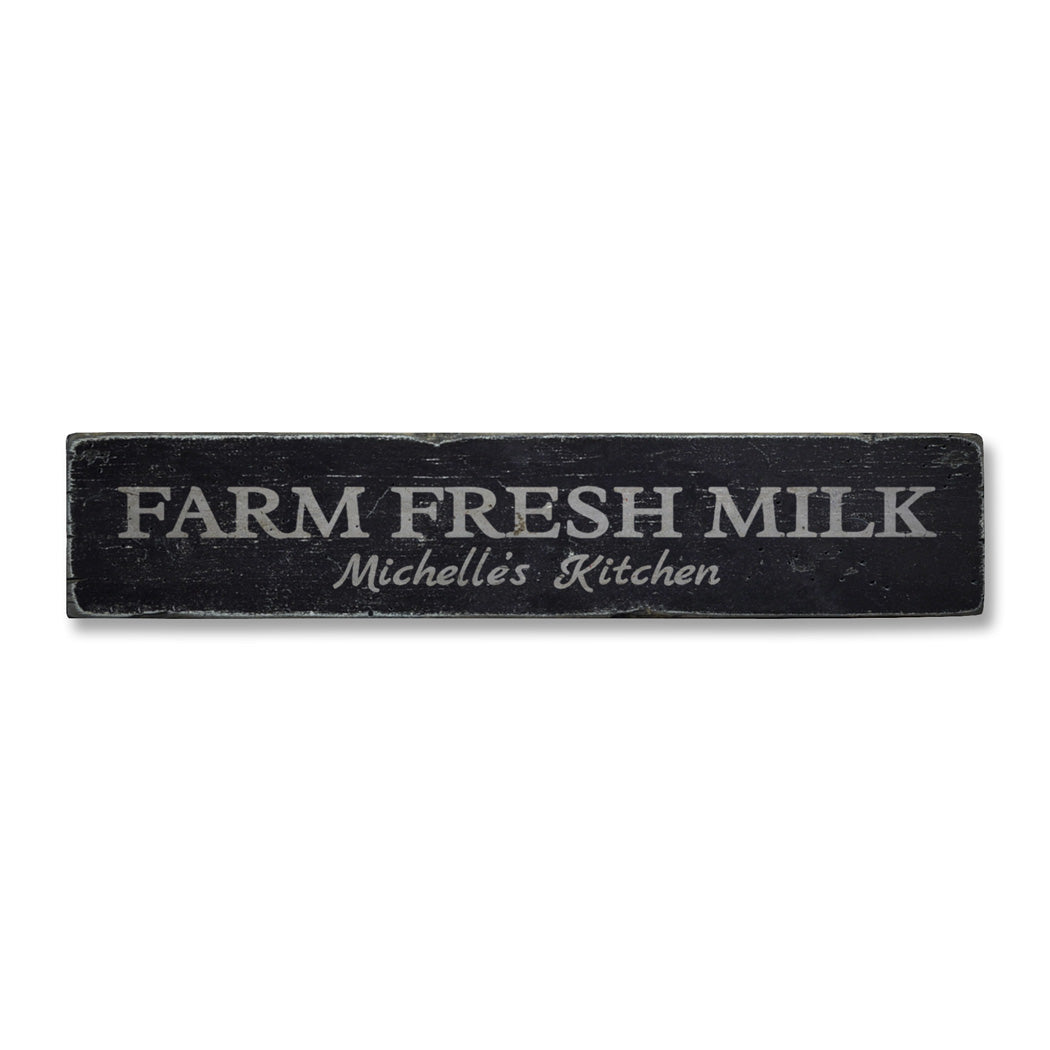 Farm Fresh Milk Rustic Wood Sign