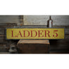 Ladder Number Rustic Wood Sign