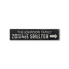 Zombie Shelter Rustic Wood Sign