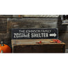 Zombie Shelter Rustic Wood Sign