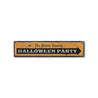 Halloween Party Rustic Wood Sign