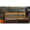 Halloween Party Rustic Wood Sign