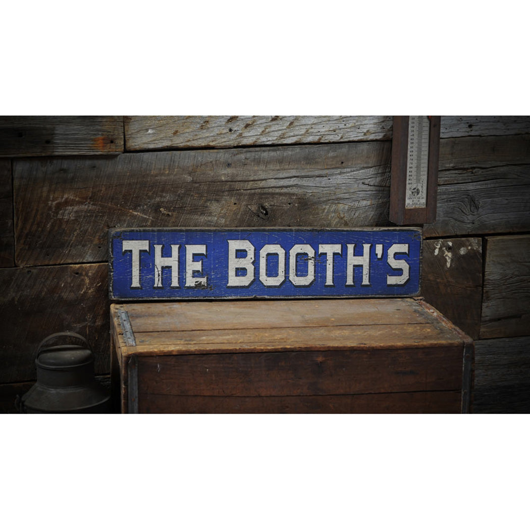 Family Name Rustic Wood Sign