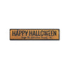 Happy Halloween Family Name Rustic Wood Sign