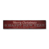 Merry Christmas & Happy New Year Family Rustic Wood Sign