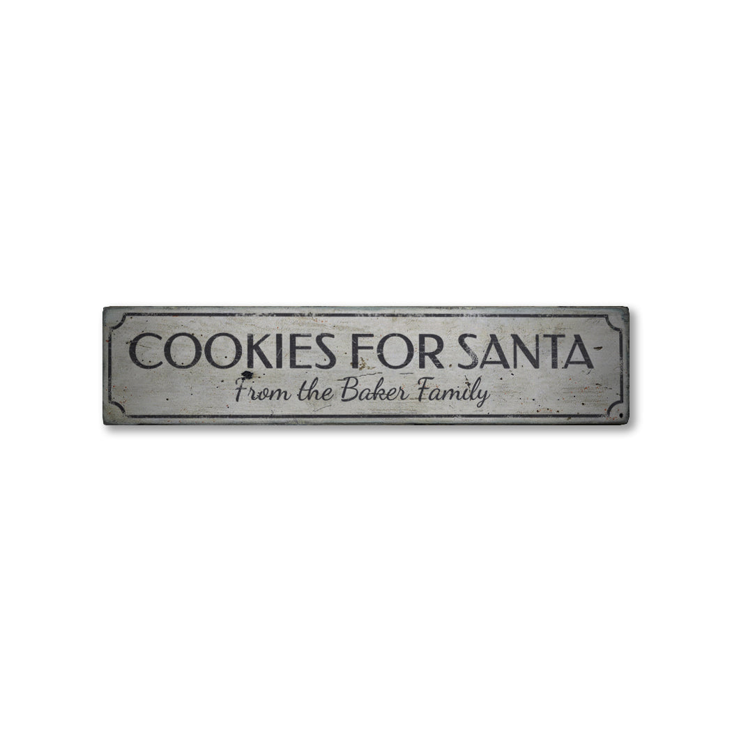 Santa's Cookies Rustic Wood Sign