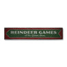 Reindeer Games Rustic Wood Sign