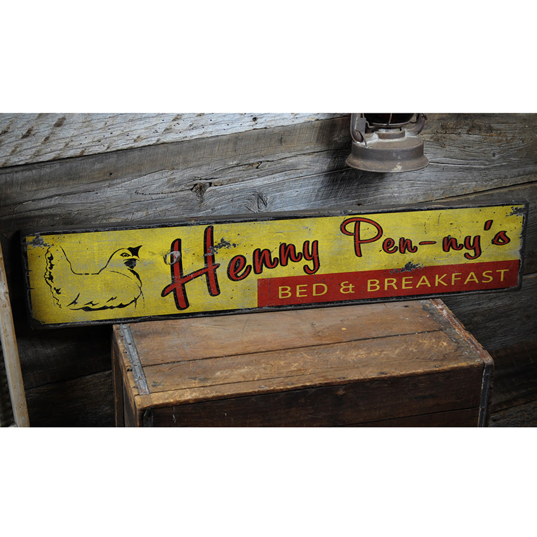 Bed & Breakfast Rustic Wood Sign