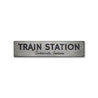 Train Station Rustic Wood Sign