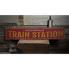 Tran Station City Rustic Wood Sign