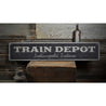 Train Depot Rustic Wood Sign