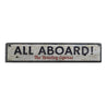 All Aboard Rustic Wood Sign